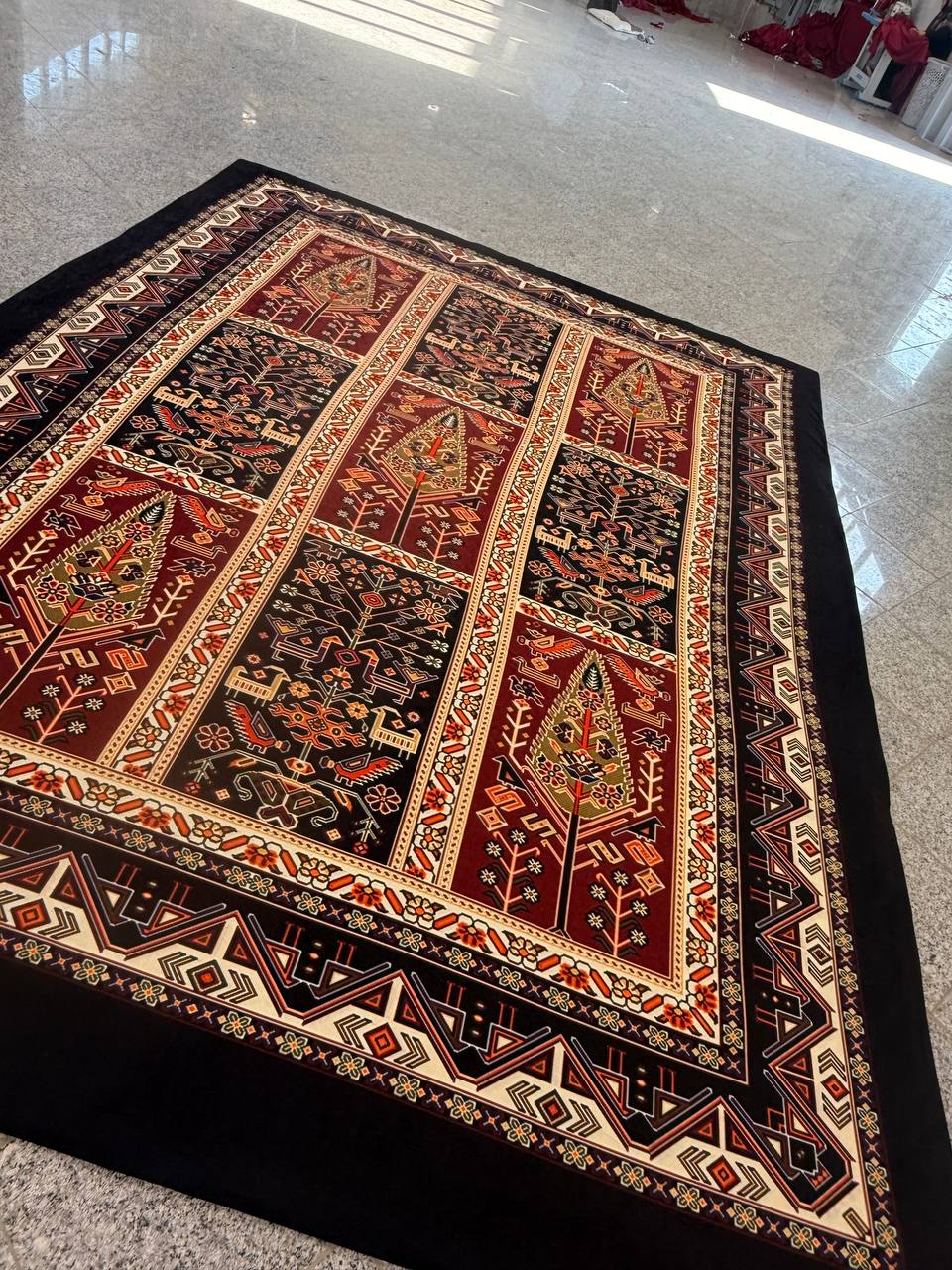 روفرشی کش دار مخمل شانل کد 1146