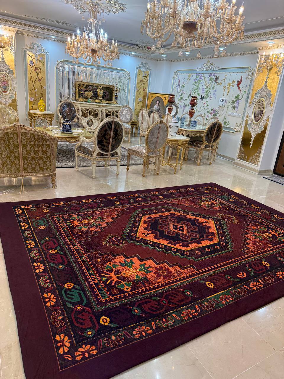 روفرشی کش دار مخمل شانل کد 1714