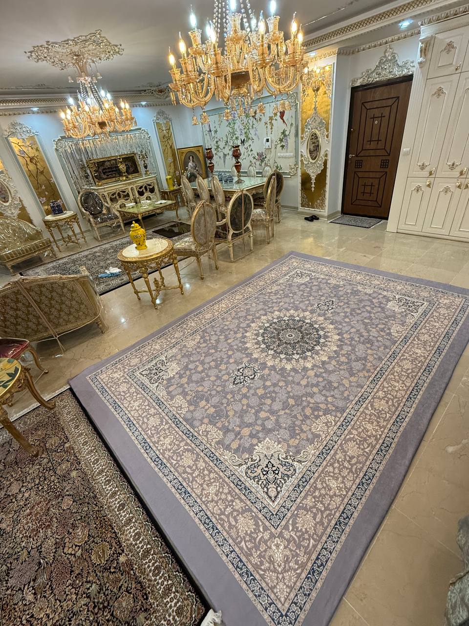 روفرشی کش دار مخمل شانل کد 3847