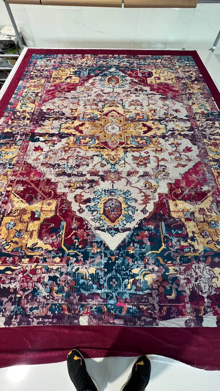 روفرشی کش دار مخمل شانل کد 2548